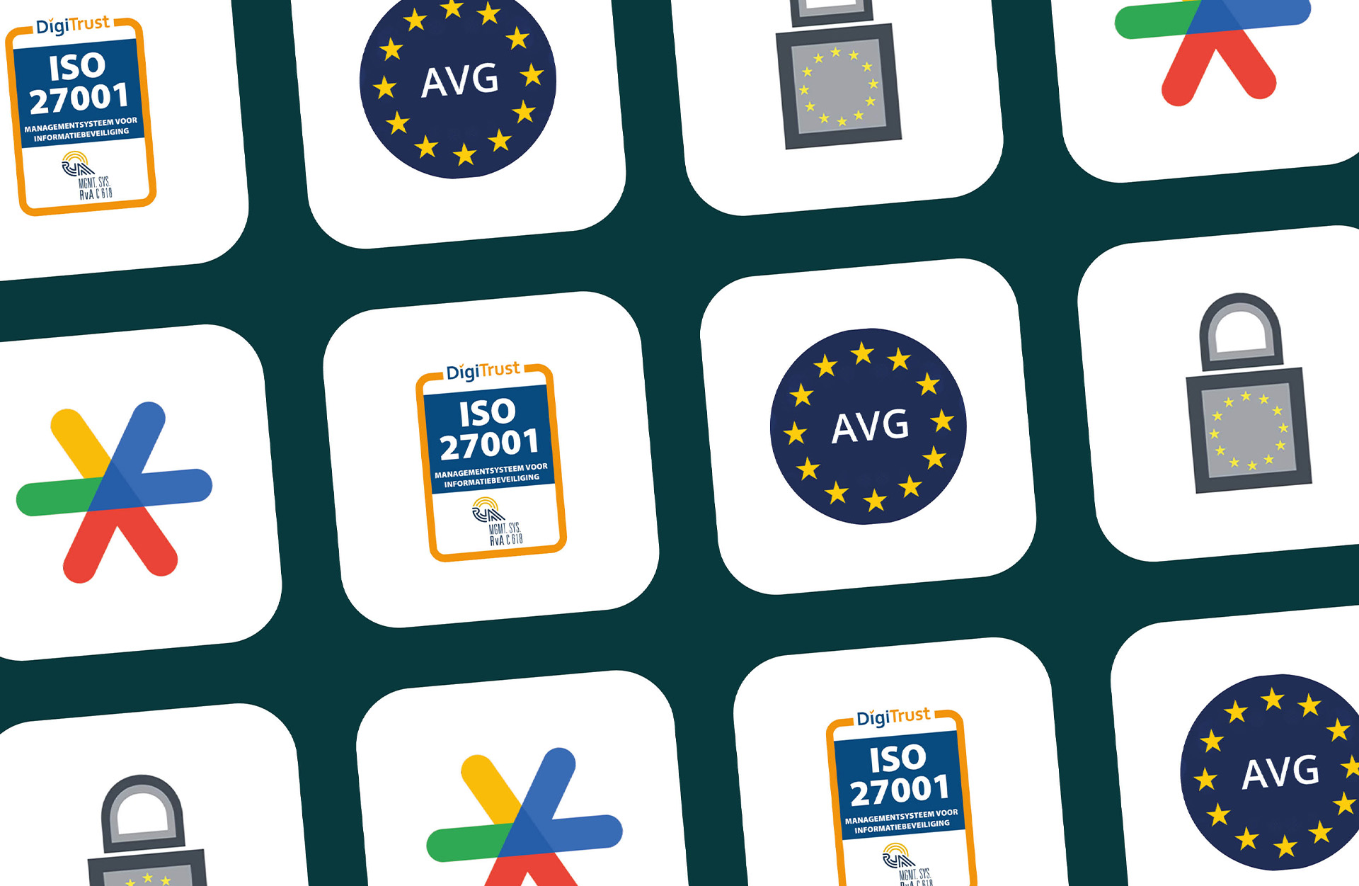 Mailinglijst AVG en ISO27001 gecertificeerd